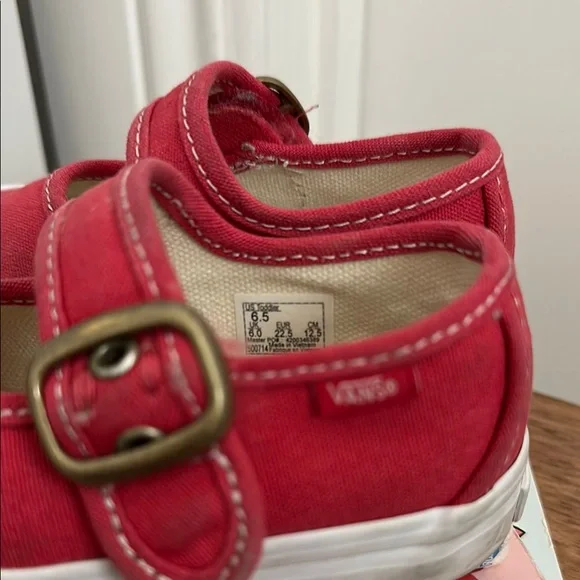 VANS RED MARY JANES - TODDLER SIZE 6.5 - Picture 6 of 7